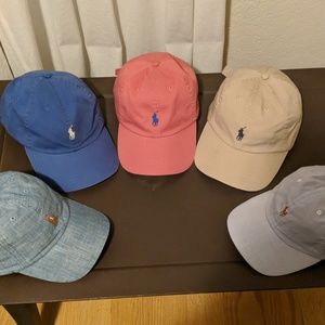 Bundle of Polo by Ralph Lauren hats. 5 total.